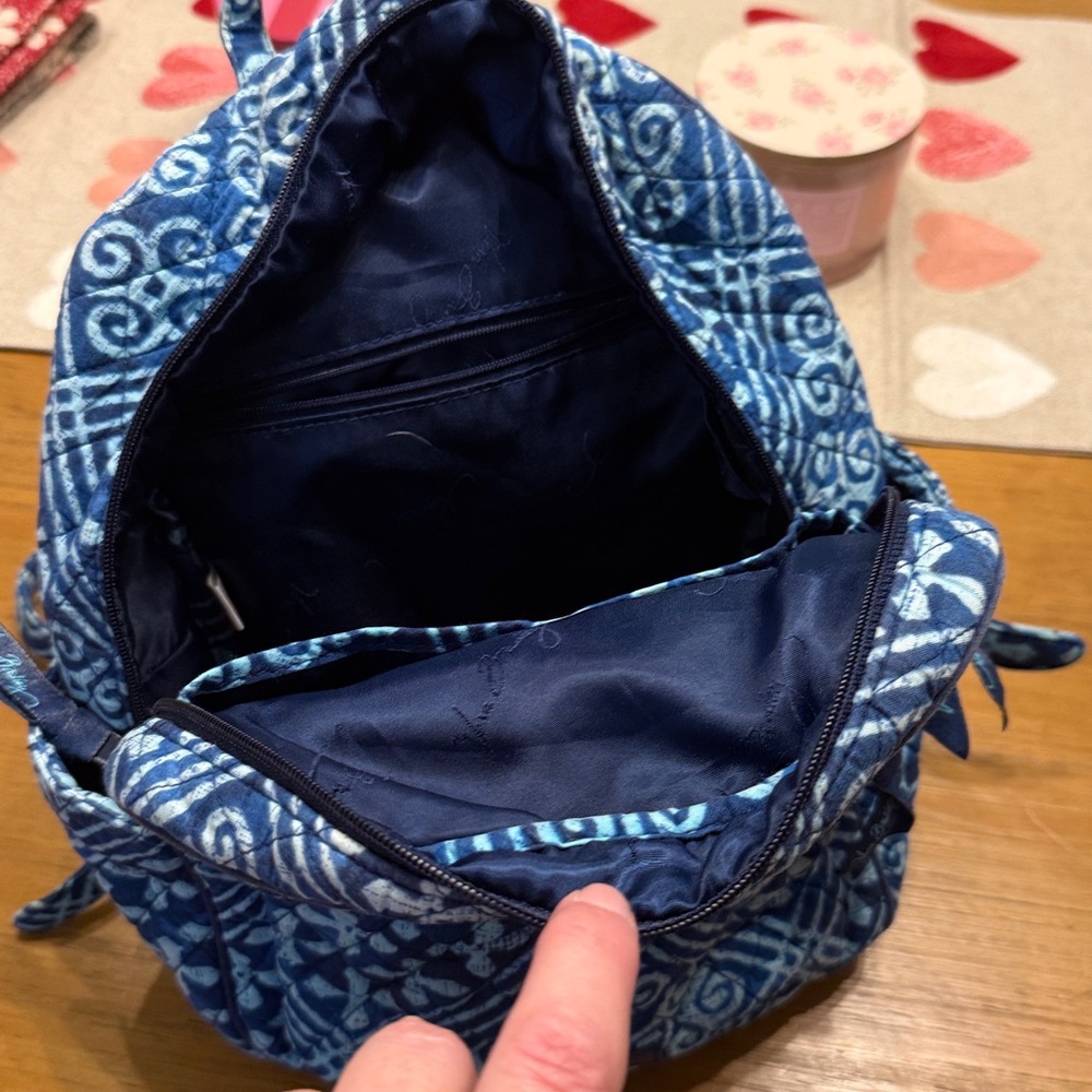 Vera Bradley Blue Patterned Backpack - Picture 2 of 4